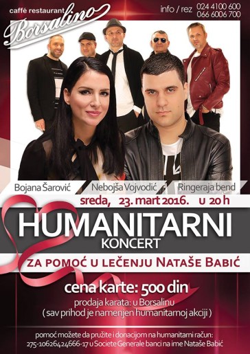 Humanitarni koncert za Natašu Babić