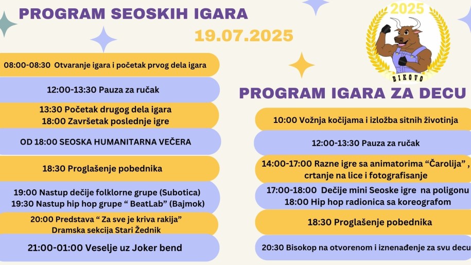 XVI Seoske igre bez granica na Bikovu