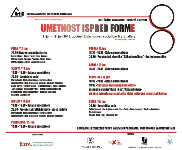 URLIK 8 - Umetnost ispred forme