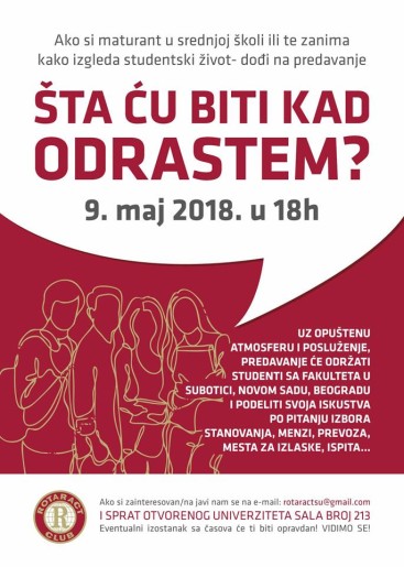 Predavanje: Šta ću biti kad odrastem?