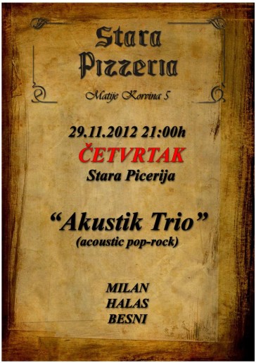 Akustik trio - akustična svirka