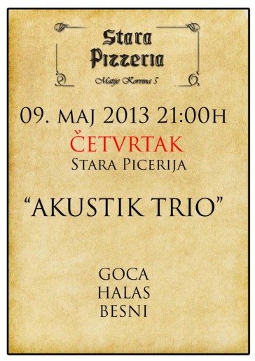 Akustik trio - akustična svirka
