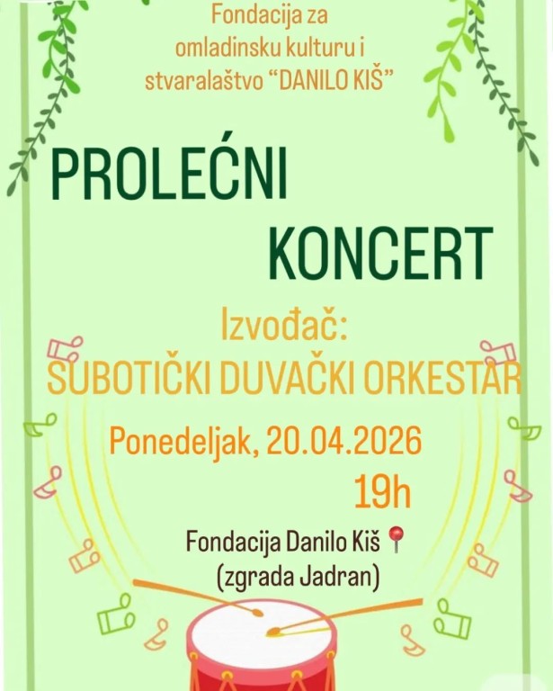 Prolećni koncert u Fondaciji Danilo Kiš