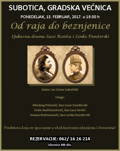 Od raja do beznjenice, predstava