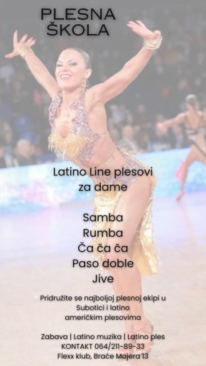 Čas Latino Line plesa za dame