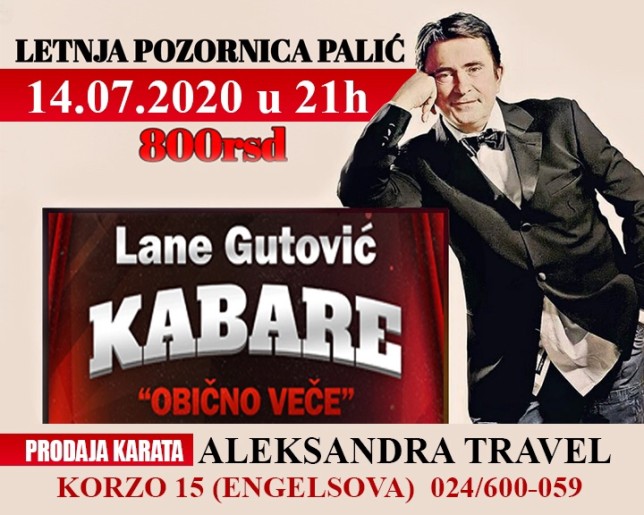 OTKAZANO Monodrama Laneta Gutovića "Obično veče"