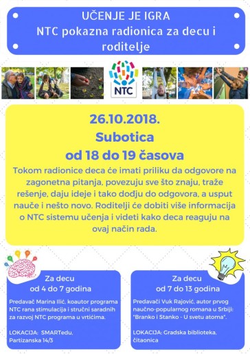 Besplatna NTC radionica sa autorima knjige Branko i Stanko u svetu atoma