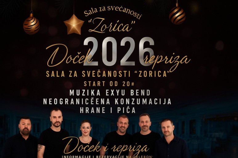 Doček Nove godine u sali "Zorica" #NG2026