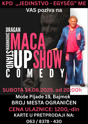 Veče Stand Up komedije sa Draganom Marinkovićem Macom