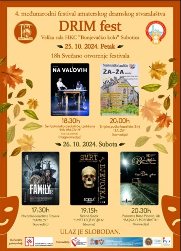 4. međunarodni festival amaterskog dramskog stvaralaštva "DRIM fest"