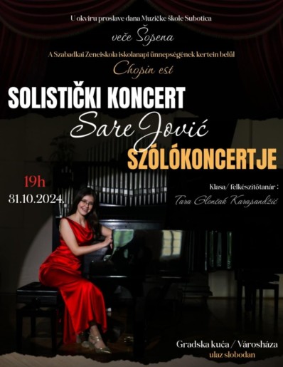 Solistički koncert Sare Jović - Veče Šopena