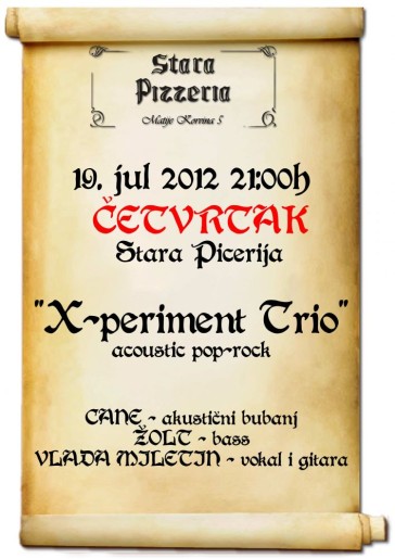 X-periment trio - akustična svirka