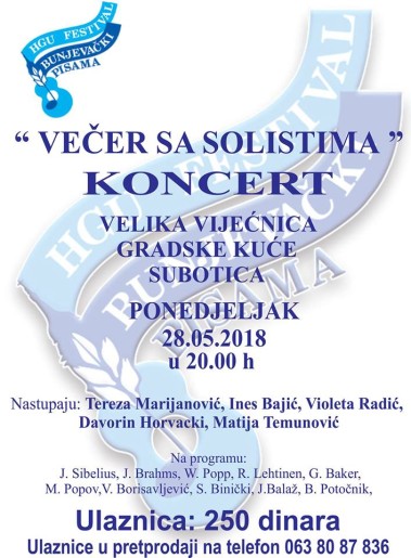 Koncert: Večer sa solistima