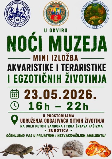 Noć muzeja - mini izložba akvaristike, teraristike i egzotičnih životinja