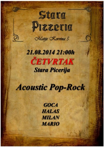 Acoustic pop-rock - Akustična svirka