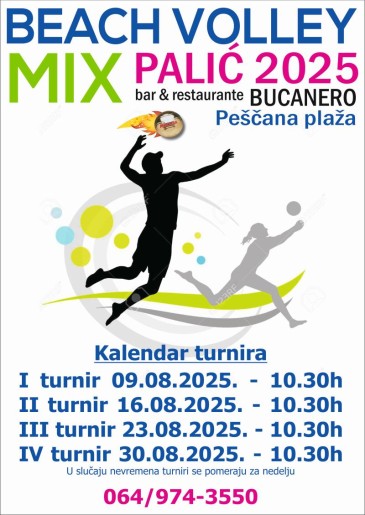 Beachvolley turnir "Bucanero – Palić 2025"