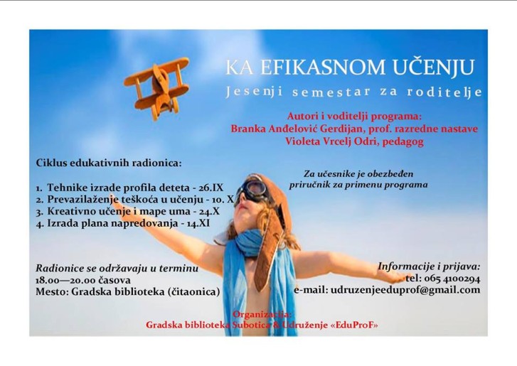 Radionica: Ka efikasnom učenju: Tehnike izrade profila deteta