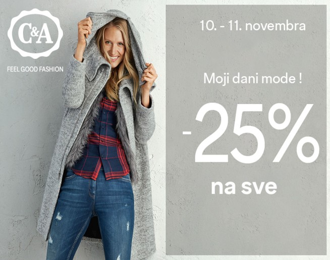 C&A akcija - 25% sniženje