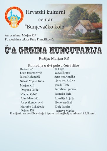 OTKAZANO Predstava "Ča Grgina huncutarija"