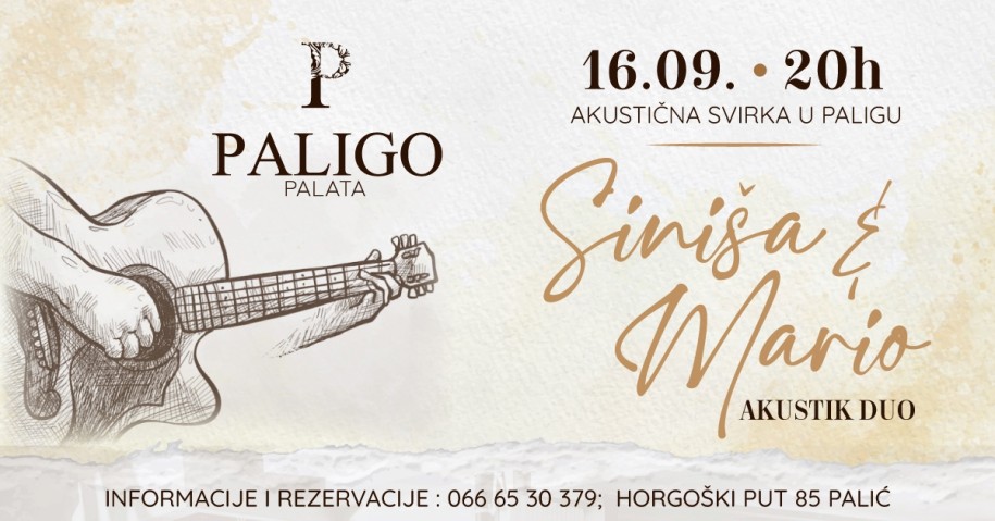 Akustična muzika u restoranu Paligo Palata