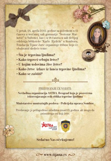 Tribina o temama vezanim za trgovinu ljudima