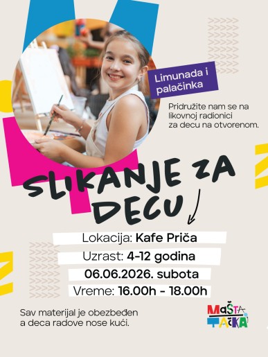 Slikarska radionica za decu u Kafe Priči