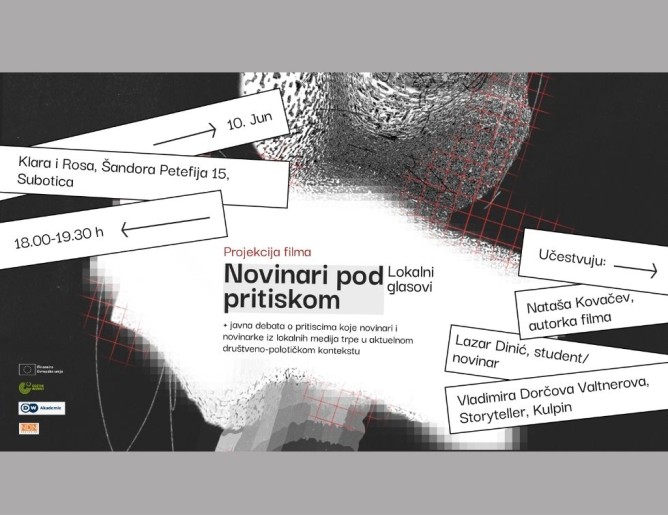 Projekcija filma i tribina "Novinari pod pritiskom"