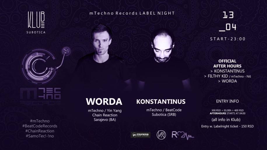 Techno records label night