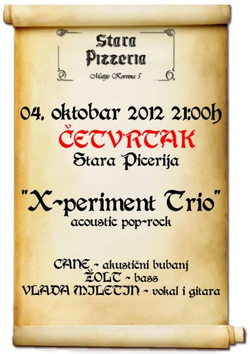 X-periment trio - akustična svirka