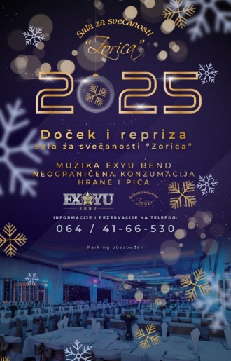 Doček Nove godine u sali Zorica