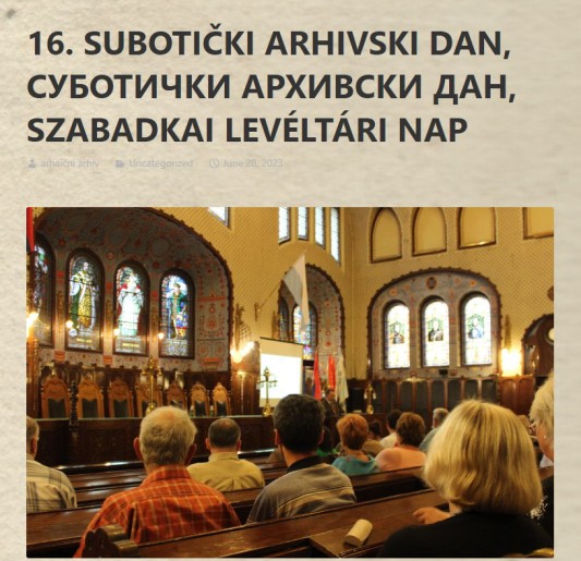 16. Subotički arhivski dan