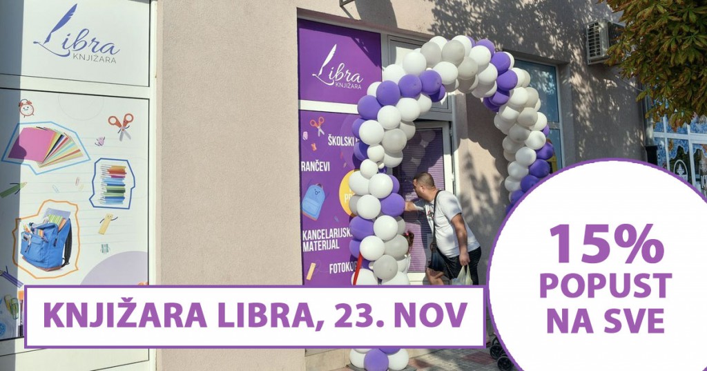 15% popust na sve u knjižari Libra