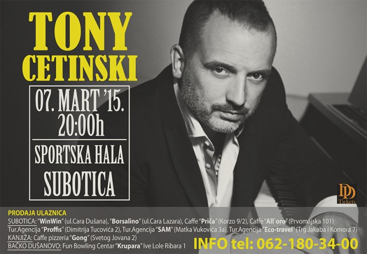 Toni Cetinski - koncert u Subotici