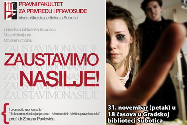 Tribina "Zaustavimo nasilje" sutra u Gradskoj biblioteci