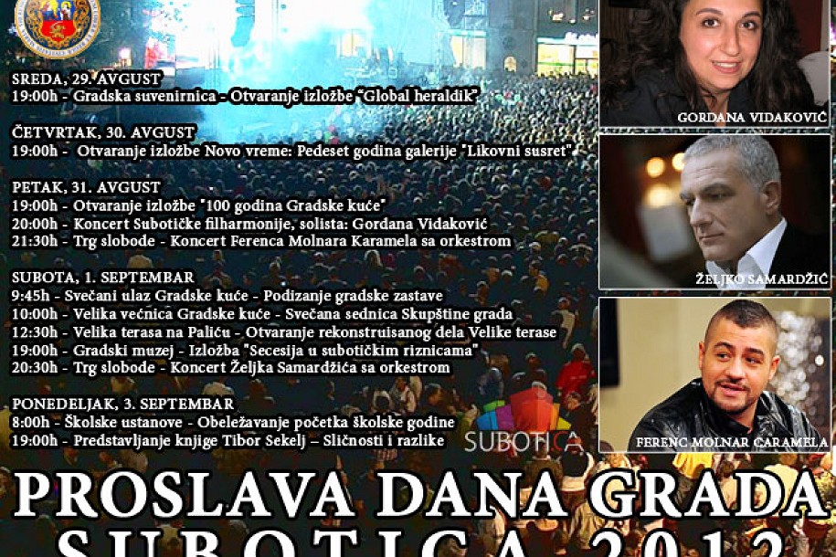 Program proslave Dana grada (koncerti, izložbe, protokol)