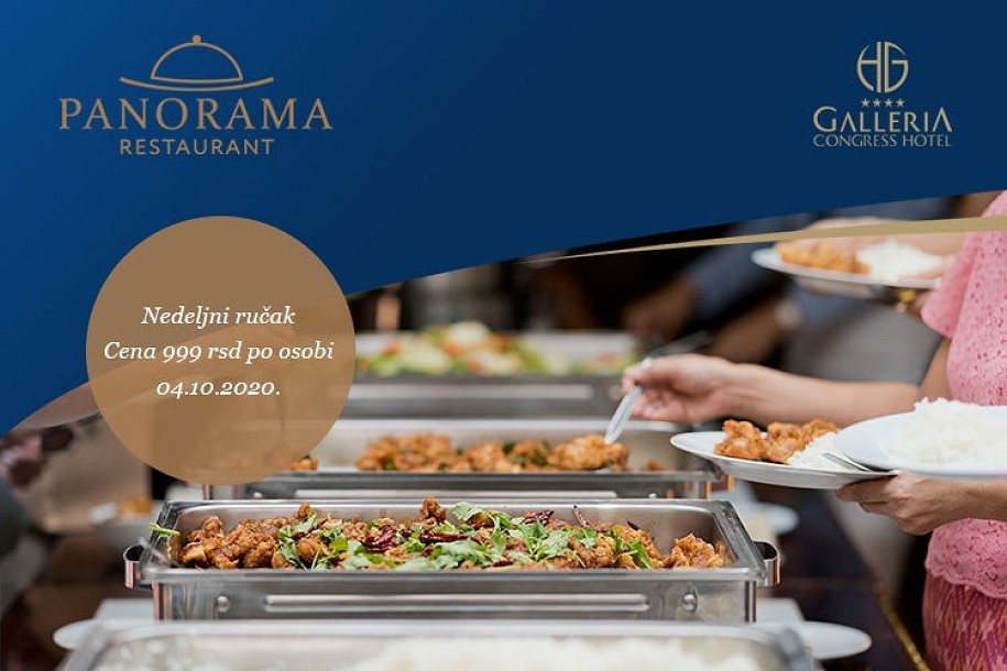 Nastavak serviranja nedeljnog ručka u restoranu "Panorama"