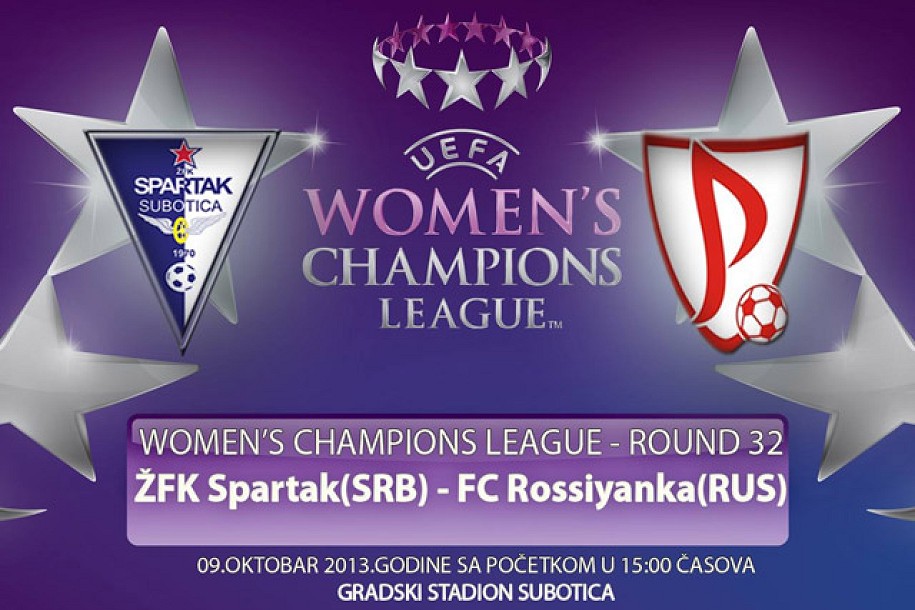 Fudbalerke Spartaka danas od 15 časova na Gradskom stadionu protiv Rosijanke