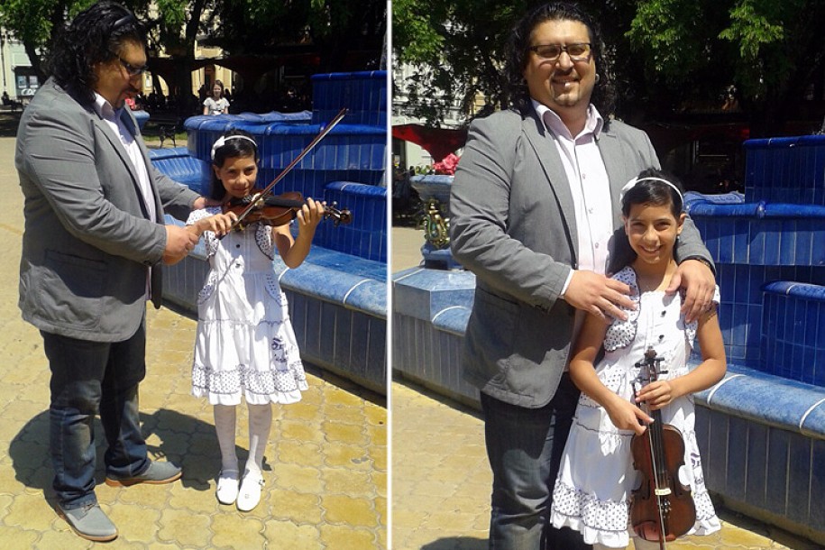 Devojčica osvaja violinom