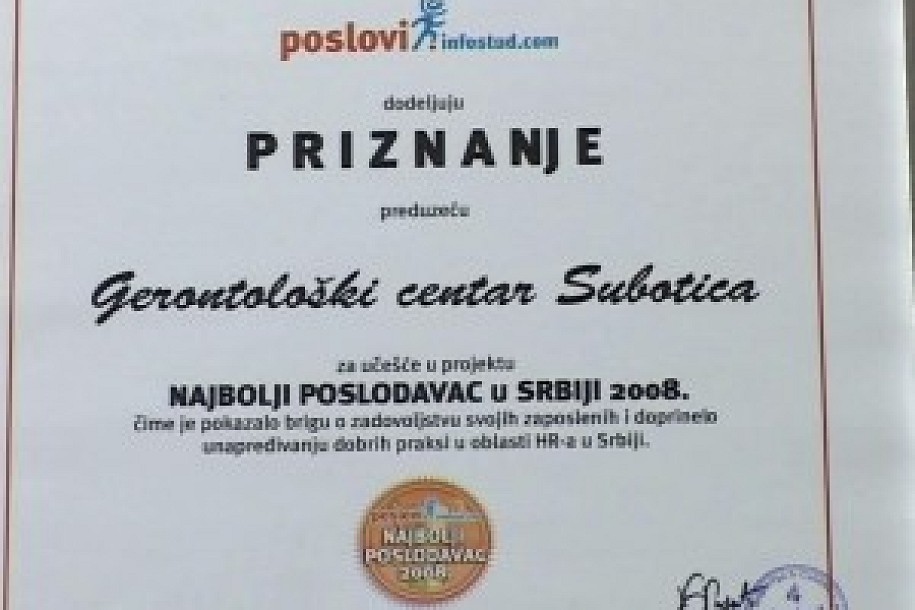 Gerontološki centar među najboljima