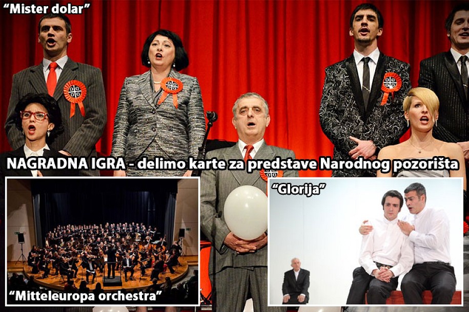 Delimo karte za 3 predstave Narodnog pozorišta