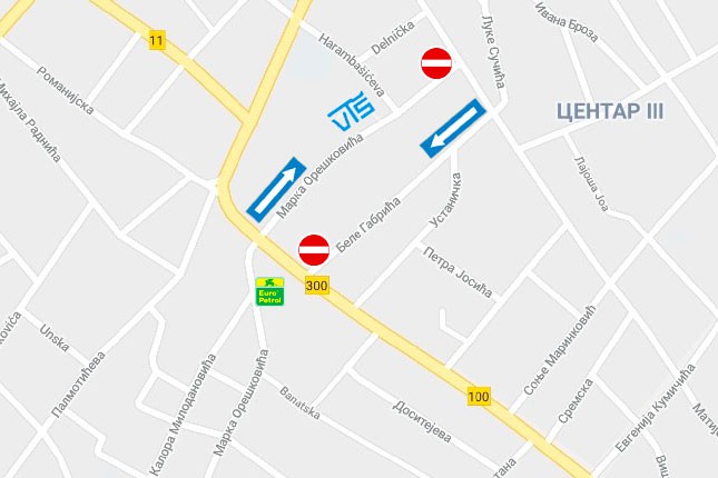 Ulice Bele Gabrića i Marka Oreškovića postaju jednosmerne