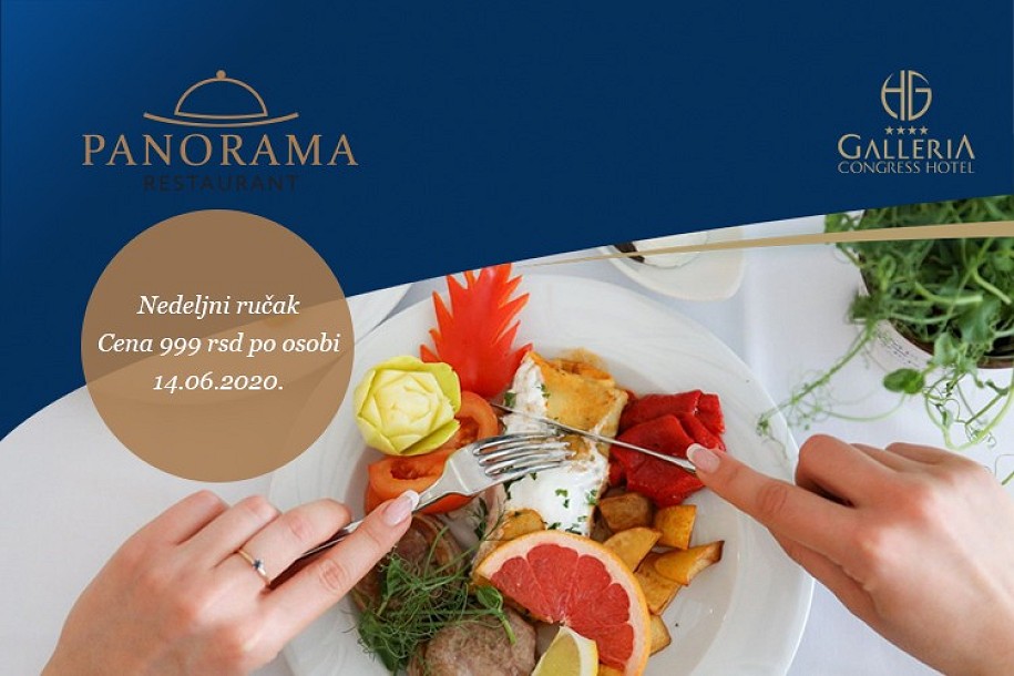 Nastavak serviranja nedeljnog ručka u restoranu "Panorama"