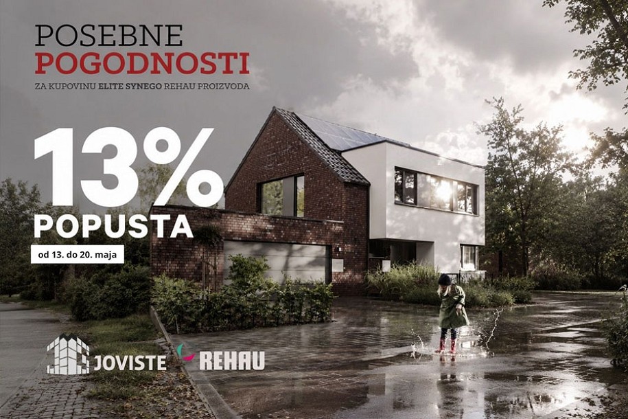 Akcija u "Jovistu" - popust na "Elite Synego REHAU" proizvode od 13. do 20. maja