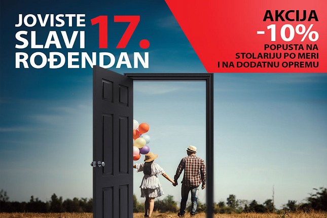 Joviste slavi 17 godina postojanja, 10 odsto popusta na svu stolariju po meri