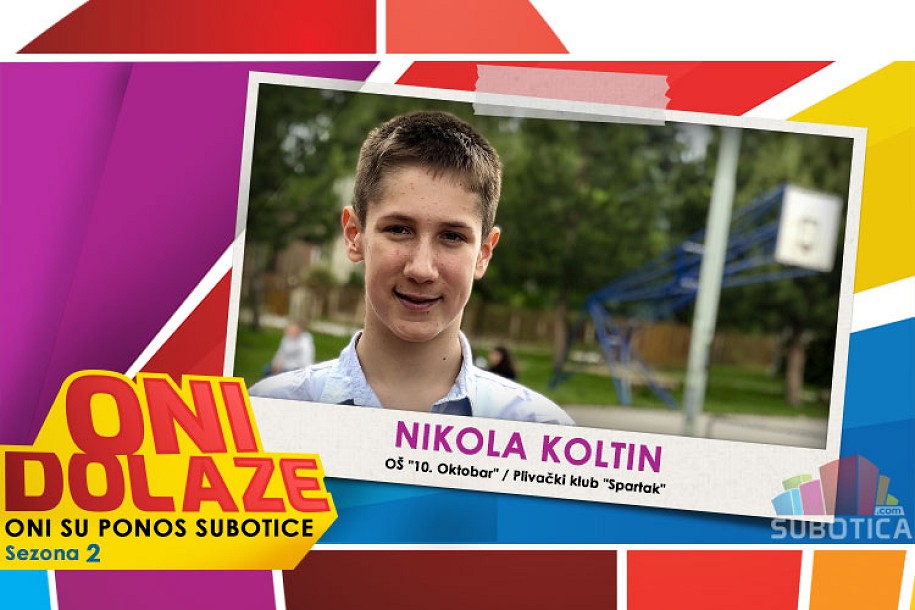 Oni dolaze: Nikola Koltin, maturant OŠ "10. oktobar" i član Plivačkog kluba "Spartak"