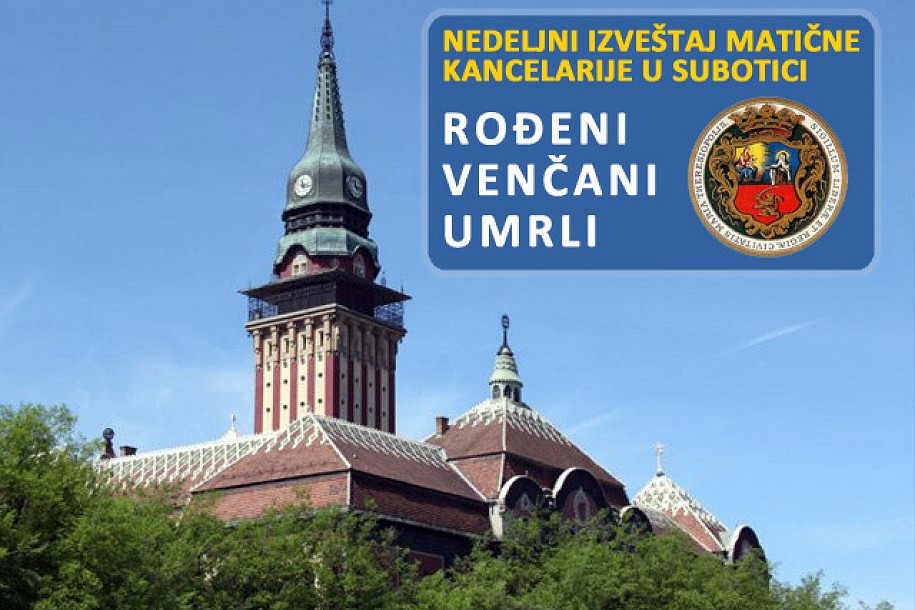 Nedeljni izveštaj Matične kancelarije (16 - 23. januar)