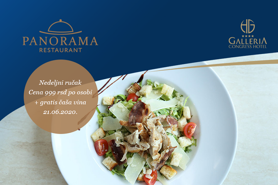 Švedski sto uz času vina ove nedelje u restoranu "Panorama"