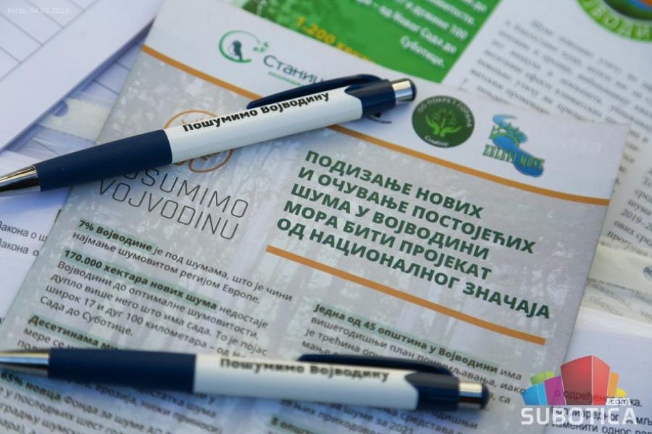 Potpisivanje peticije za pošumljavanje Vojvodine