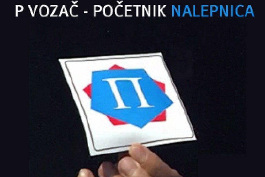 P vozač-početnik: obavezne nalepnice