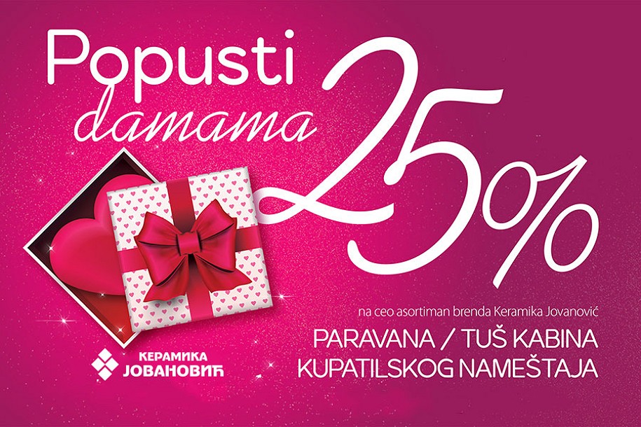 Popust od 25 odsto u "Keramici Jovanović" povodom Dana žena